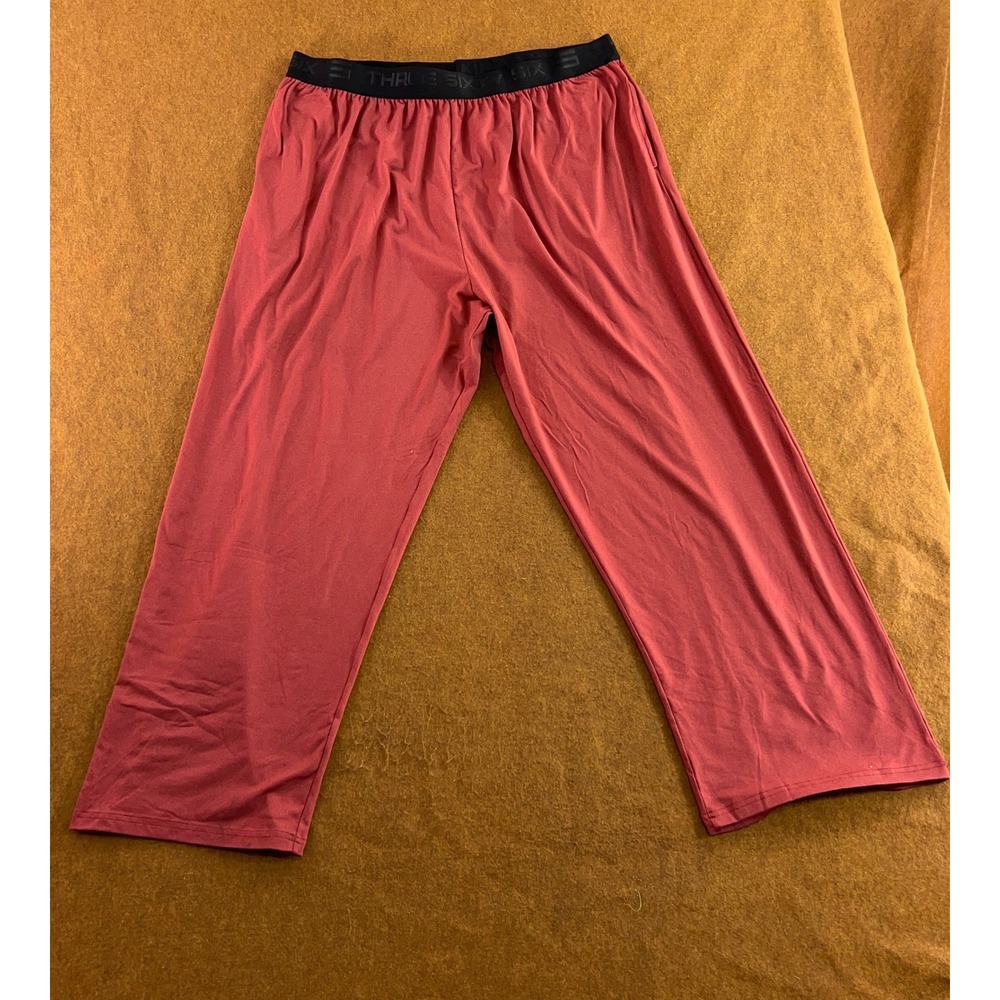 Three Sixty Six Mens XXXXL Red Heathered Stretch Lounge Pajama Pants New